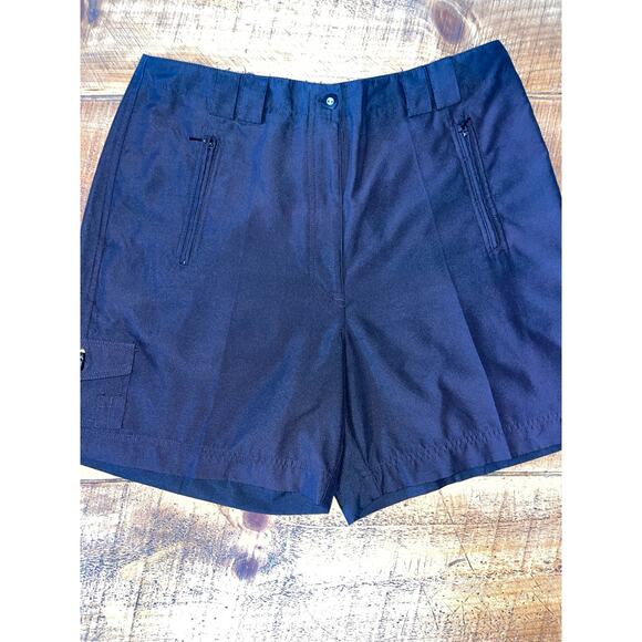 Womens Jamie Sadock Black Polyester 6 In Inseam Golf Athletic Shorts Pockets 10 - Picture 1 of 8